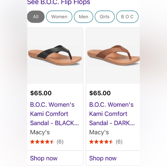 B.O.C. Brown Slip On Sandals - 6 - Picture 8 of 8